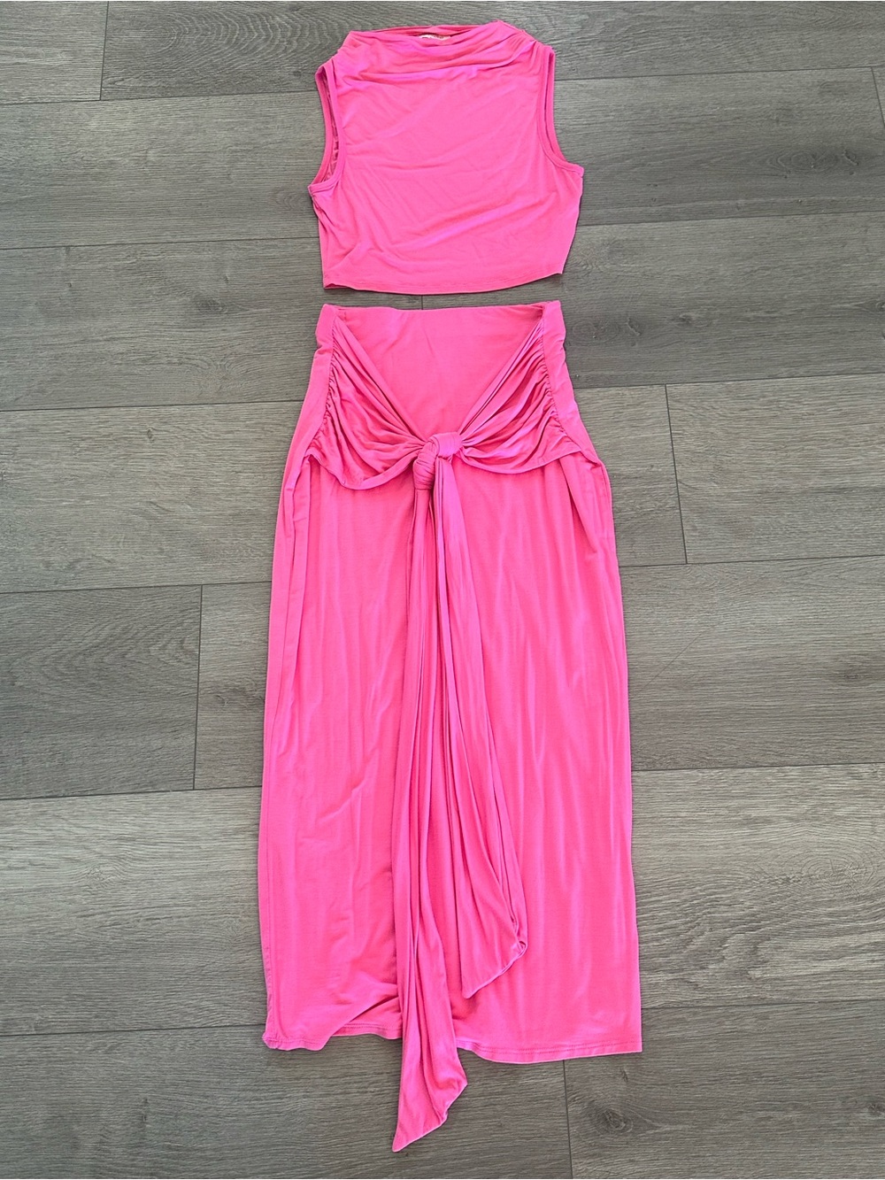 Camila Coelho Hot Pink Tie-Front dress - small